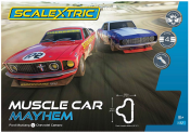 Scalextric C1449T - MUSCLE CAR MAYHEM - Camaro vs Mustang - 1/32 scale race set