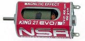 NSR 3023L - King Motor (long can) 21,400 RPM - wires + inline pinion for Scalextric/Slot.it