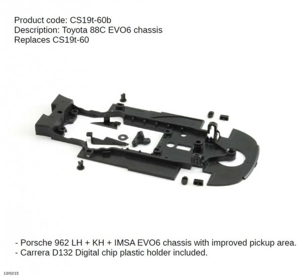 Slot.it CS19T-60C - Chassis for Toyota 88C - Anglewinder - Evo6 - DISCONTINUED