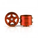 Staffs 154 - Orange Alloy Wheels - 5-Spoke - 15.8 x 10mm - Air System - pair