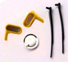Sloting Plus SP40216009 - Universal Front Wheels - Press-on Plastic - 16 x 9mm - pair