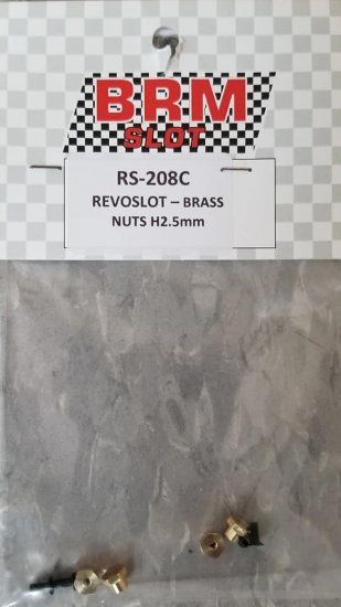 Revo Slot RS-208C - Brass Chassis Nuts 2.5mm & Screws
