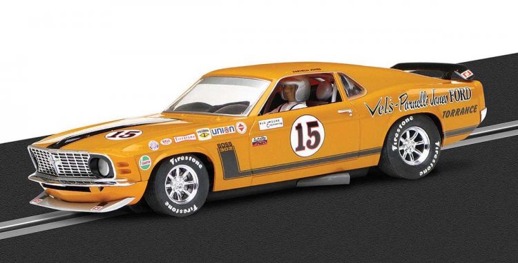 Scalextric C3651 - Ford Mustang Boss 302 #15 - Parnelli Jones - '70 Trans-Am Championship Winner - Click Image to Close