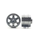 Staffs 196 - Grey Alloy Wheels - 6-Spoke - 15.8 x 8.5mm - pair