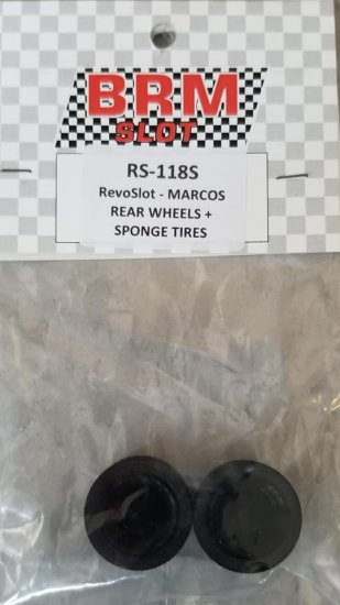 Revo Slot RS-118S - Marcos LM600 - Aluminum Rear Wheels (Wide) + Sponge Tires