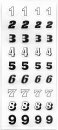 Pioneer DS202715 - Sticker Sheet #5, Racing Numbers 1-9