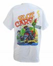 MEDIUM T-shirt "Slot Cars Rule" by Bob Hardin, White with Color Art