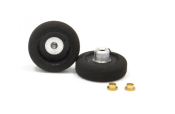 JK Products JK8746PF - Plastic Front Wheels w/ Foam Tires - 0.750 x 0.225 x 3/32"