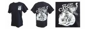 SMALL T-shirt "Slot Cars Rule" by Bob Hardin, Black with White Art