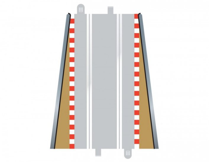 Scalextric C8233 Lead In/Lead Out - Tan Borders & Barriers, pair