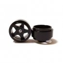 Staffs 13 - Black Alloy Wheels - 5-Spoke - 15.8 x 8.5mm - pair