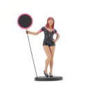 FLM132028/2M - Maud Grid Girl - Red Hair, with pink panel