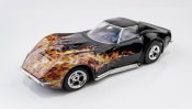 AFX 22051 - 1968 Corvette 427 - Black Flames - HO (1/64) scale