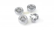 Teamslot L15011 - 15mm Pro Plastic Wheels - Lancia Stratos - Rears - Silver - pack of 4