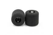 JK Products JK8703PPL - Plastic Rear Wheels w/ Fish Rubber Tires - 0.820 x 0.800 x 3/32"