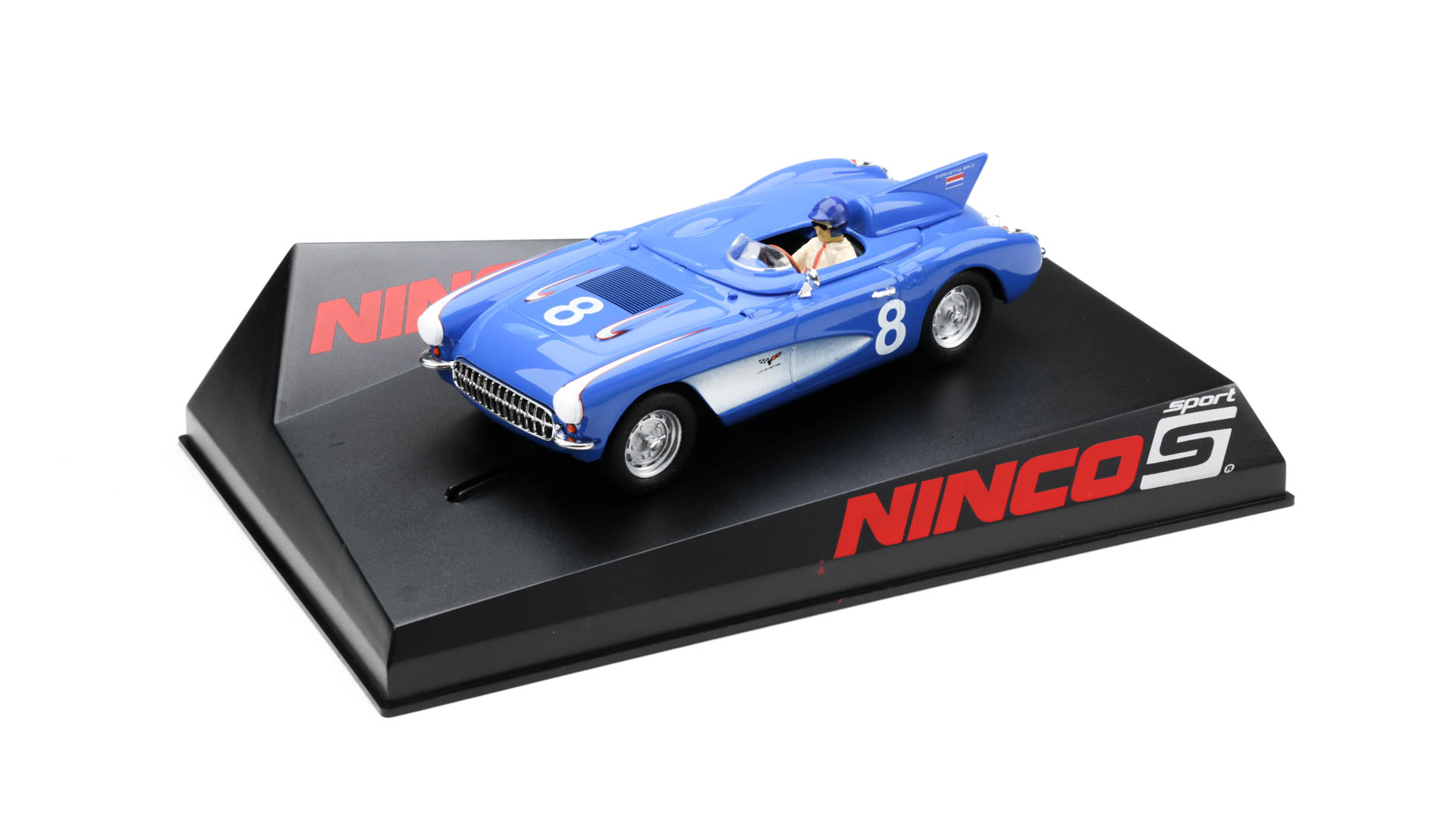 Ninco 50636 - '56 Corvette - Blue #8 - Speed Record