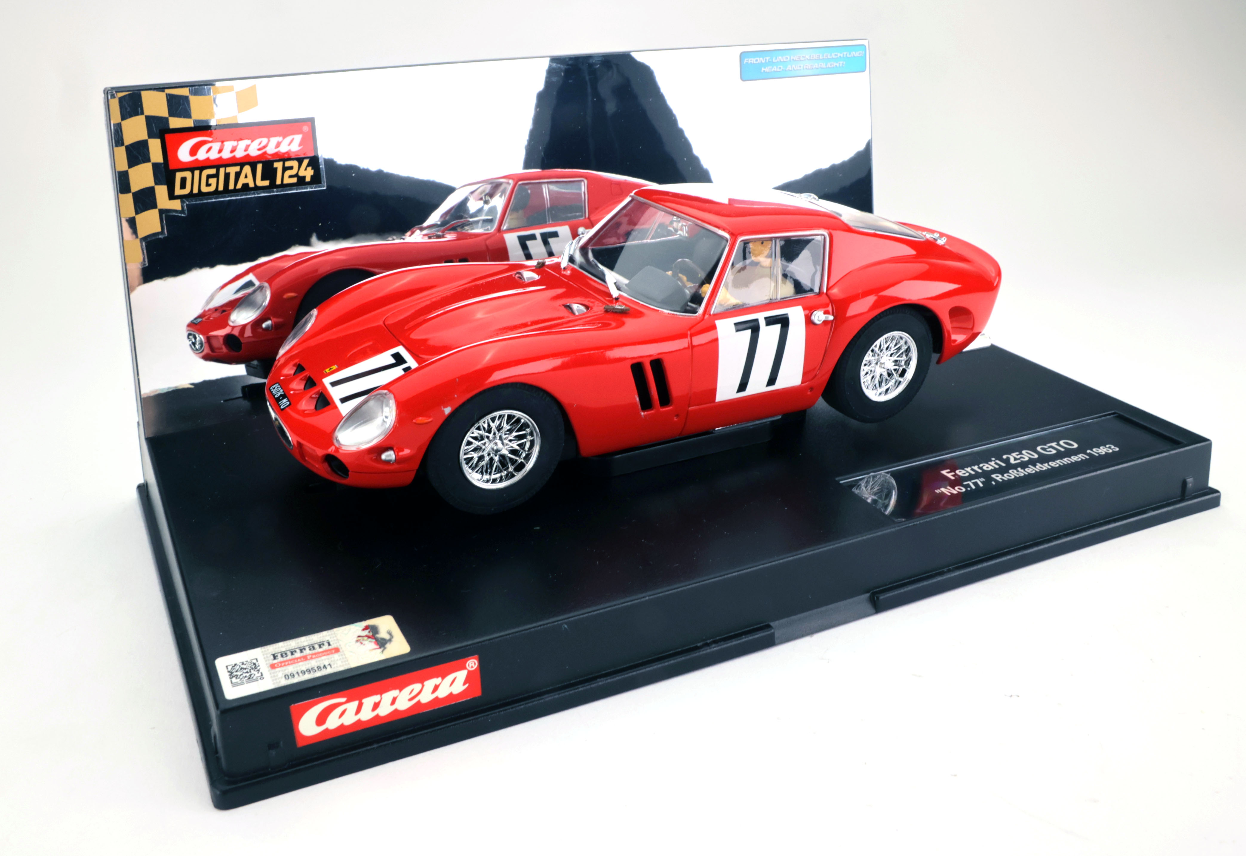 carrera go!!! gt contest 1:43 scale electric powered slot car race track  set - corvette vs ferrari