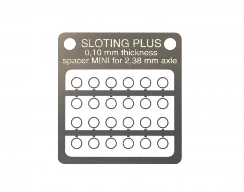 Sloting Plus SP062001 - Mini Stainless Steel Spacers - 0.10mm / 0.004" - 3mm diameter - pack of 24