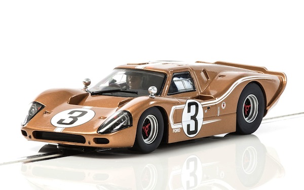 NEW Gold Weathered Ford GT40 Rolling Chassis Scalextric 