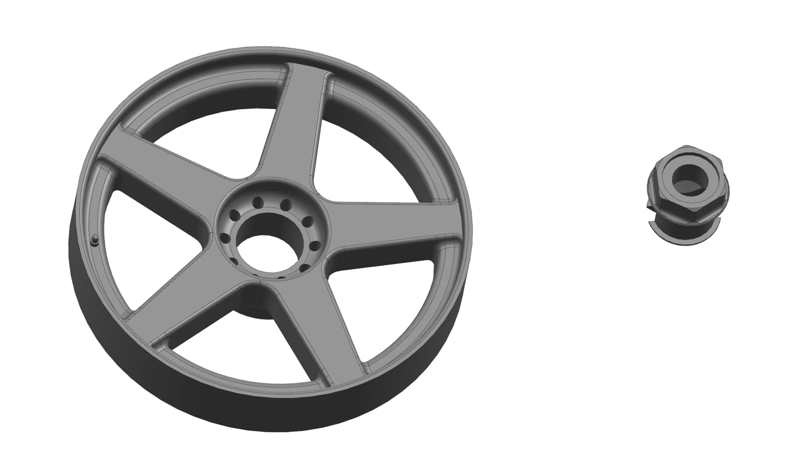 CG Slotcars CGWI1706 - Wheel Inserts - for 17" wheels - F40 Racing w/ Centerlock