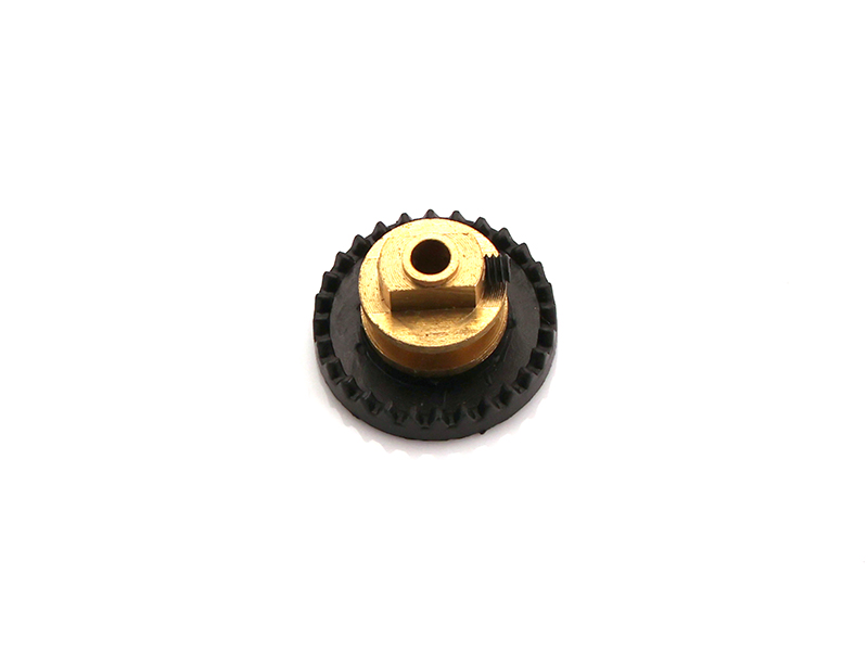MR Slotcar MR5128 - Inline Crown Gear - 28T - Black Plastic w/ Bronze Hub