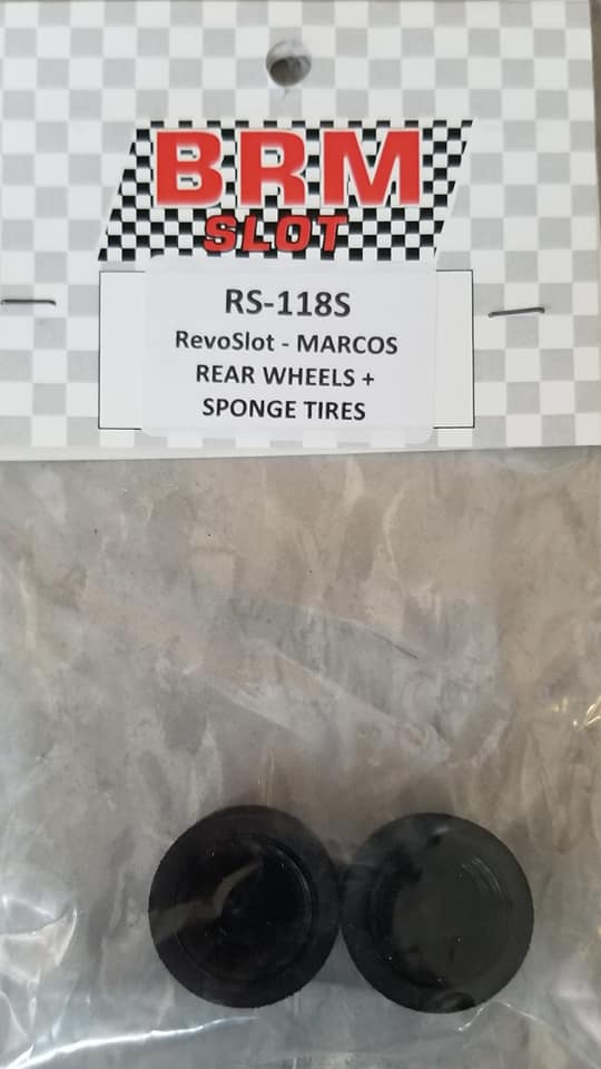 Revo Slot RS-118S - Marcos LM600 - Aluminum Rear Wheels (Wide) + Sponge Tires