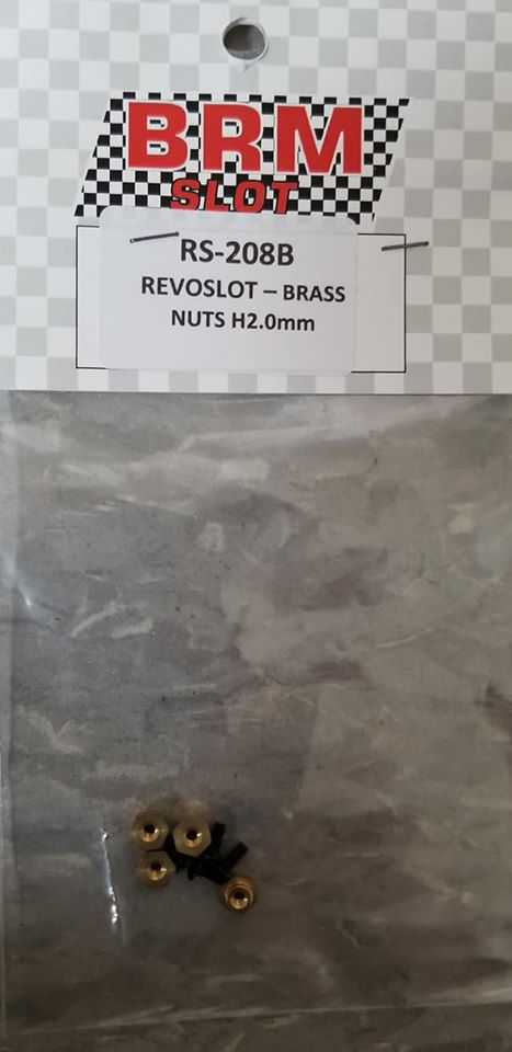 Revo Slot RS-208 - Brass Chassis Nuts 1.5mm & Screws