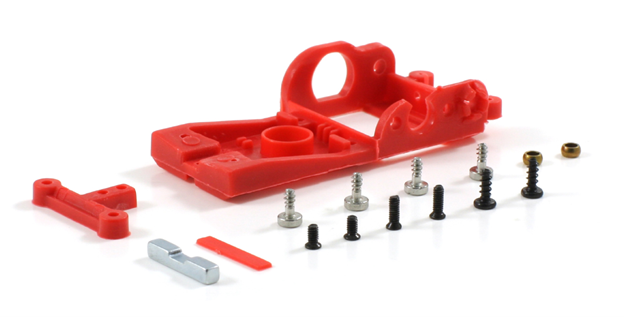 Scaleauto SC-6522C - RT3 Sidewinder Motor Mount - Offset -0.5mm - Extra Hard Red
