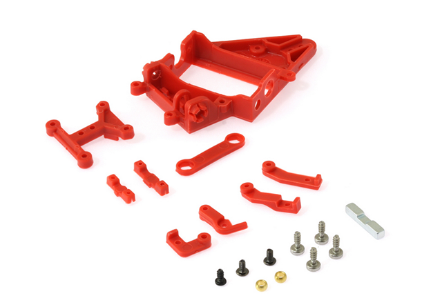 Scaleauto SC-6528C - RT3 Anglewinder Motor Mount - Offset -1.0mm - Extra Hard Red