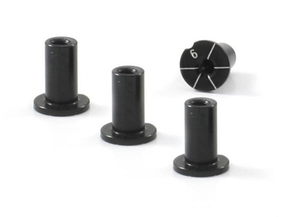 Scaleauto SC-8145E - Aluminum Suspension Mounts - 6mm - Non-Centric