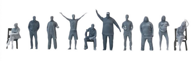 Magnetic Racing SPEC10 - Mixed Spectator Figures Multi-Pack - Unpainted - set of 10