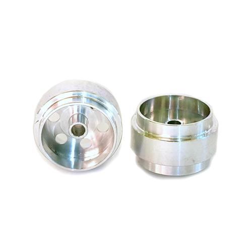 Staffs 24 - Silver Alloy Wheels - Bullet-Hole - 15.8 x 8.5mm - pair