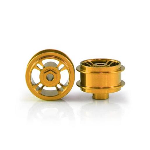 Staffs 46 - Gold Alloy Wheels - 4-Spoke Modern - 15.8 x 8.5mm - Air System - pair - DISCONTINUED