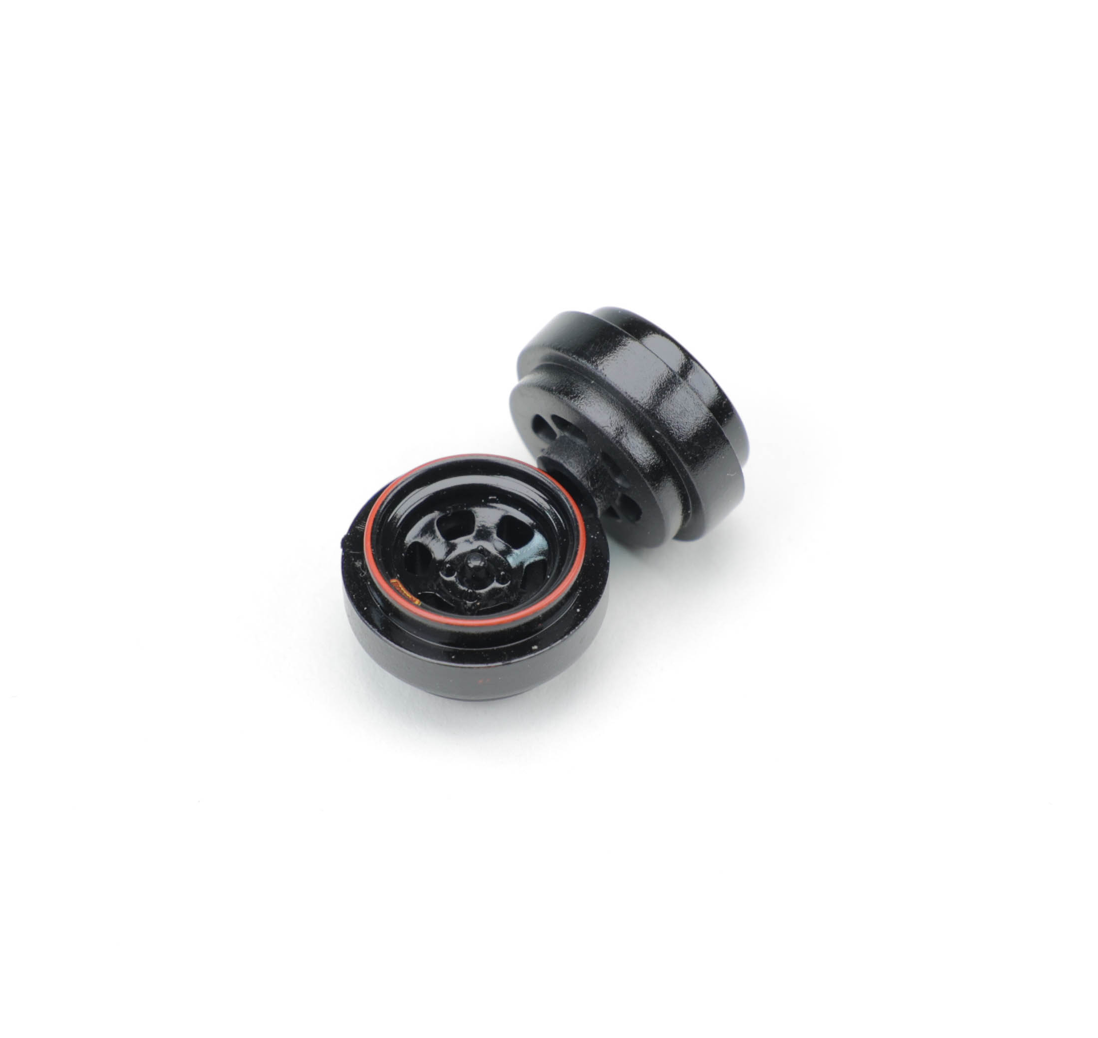 Pioneer WH205060 - Wheels for Legends Racers, Front & Rear, 'Bassett'-style, black, pair