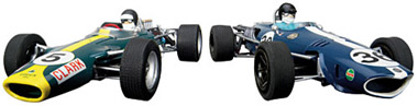 Scalextric C2923A - Lotus & Eagle - Jim Clark + Dan Gurney - Twin Set