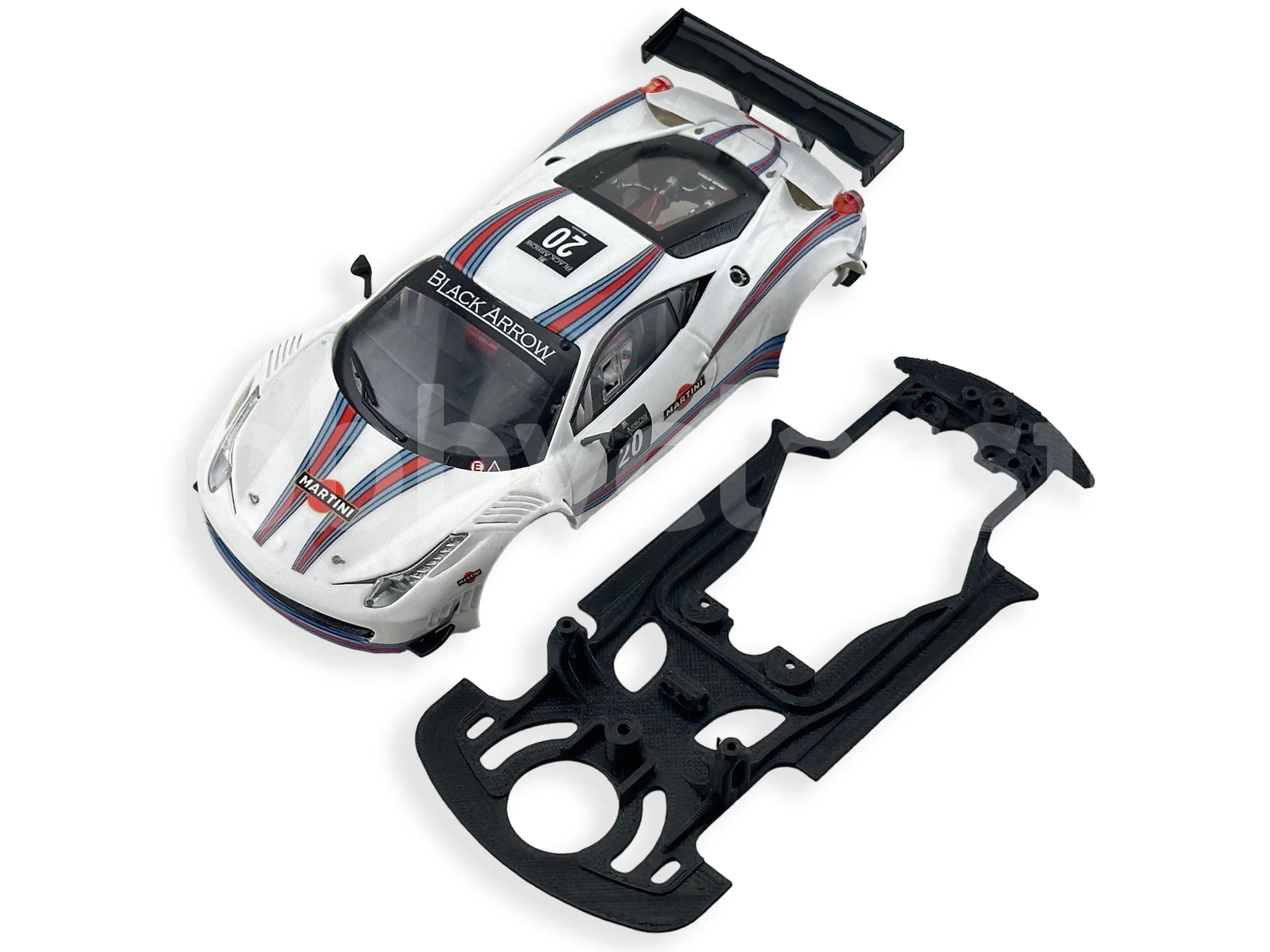 Hobby Classic HSR-2329 - 3D Printed Chassis - for Black Arrow Ferrari 458