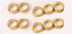 NSR 4814 Axle spacers, brass, 3/32, .060" thick, 10 - Click Image to Close