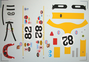 DEC376 - 1/24 Decal Sheet - Monogram Lotus 38 - Jim Clark Indy 1965