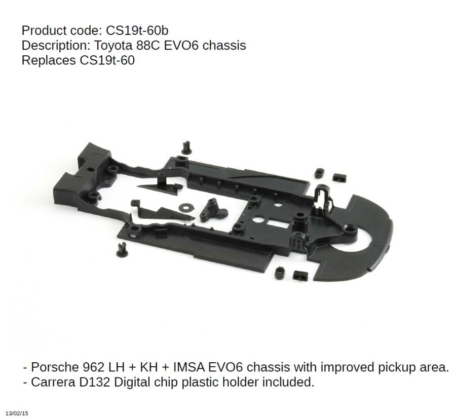 Slot.it CS19T-60C - Chassis for Toyota 88C - Anglewinder - Evo6 - DISCONTINUED