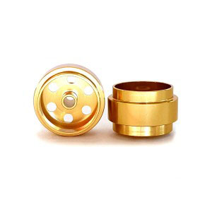 Staffs 26 - Gold Alloy Wheels - Bullet-Hole - 15.8 x 8.5mm - pair
