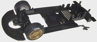 Sloting Plus SP40216009 - Universal Front Wheels - Press-on Plastic - 16 x 9mm - pair