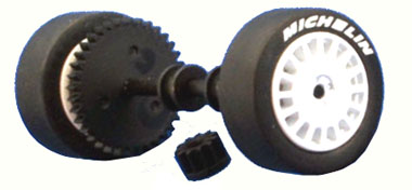 Sloting Plus SP40216009 - Universal Front Wheels - Press-on Plastic - 16 x 9mm - pair