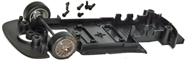 Sloting Plus SP40216009 - Universal Front Wheels - Press-on Plastic - 16 x 9mm - pair