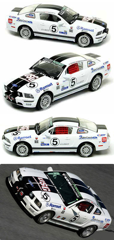 Ford mustang challenge slot car set #9